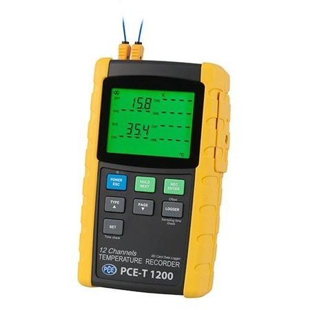 PCE INSTRUMENTS Multi-Channel Data Logging Thermometer (°C / °F) PCE-T 1200
